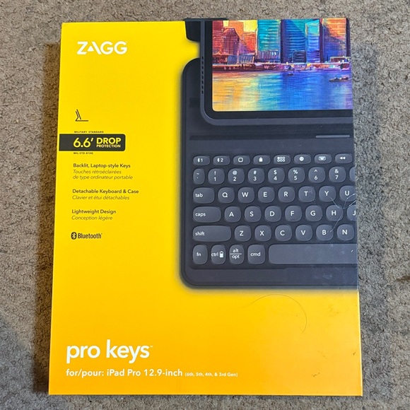 ZAGG Pro Keys Black Keyboard Case for iPad Pro 12.9-inch - Picture 1 of 3